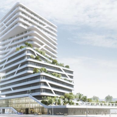 Junto a la ciudad de Alger aparece una propuesta de una torre de usos múltiples: como un centro sociosanitario, comercial y residencial.