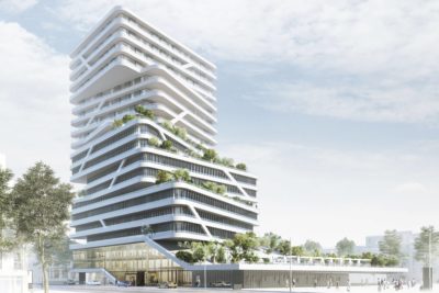 Junto a la ciudad de Alger aparece una propuesta de una torre de usos múltiples: como un centro sociosanitario, comercial y residencial.
