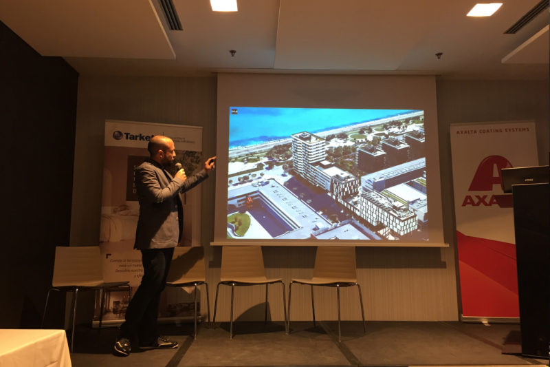 Grupo Vía organized the conference “Agora: New projects of residential architecture”. Jordi Fernández who presented “el Rengle Residential”.